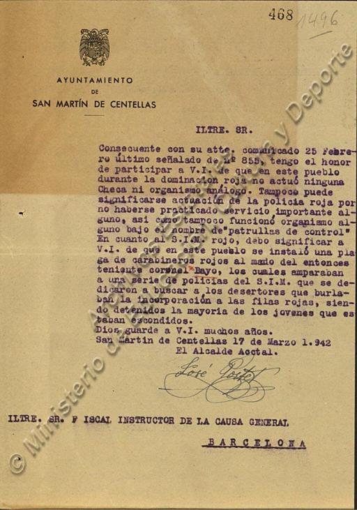 A.H.N. Sección Fondos Contemporáneos Causa GeneralSubdirección General de los Archivos EstatalesMinisterio de Cultura.España